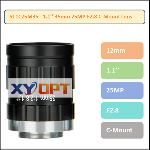 S11C25M35 - 1.1'' 35mm 25MP F2.8 C-Mount Lens